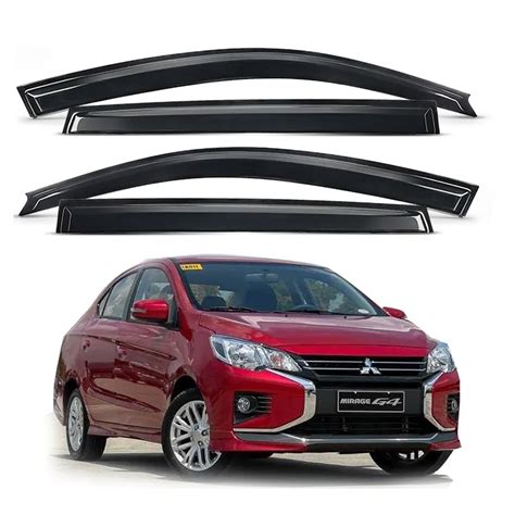 Window Rain Visor Wind Deflector Sun Visor For Mitsubishi Mirage G