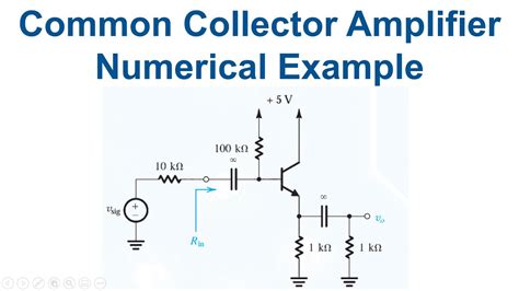 25c Common Collector Amplifier Example Circuit Youtube