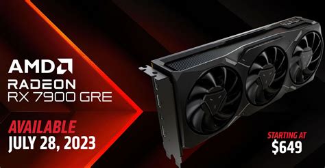 Radeon RX 7900 GRE announced. 260W TDP. 5120 Cores. 16 GB VRAM ...