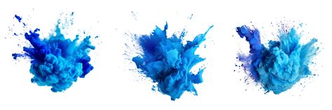 Ai Generated Blue Ink Splash On Transparent Background 36085219 Png