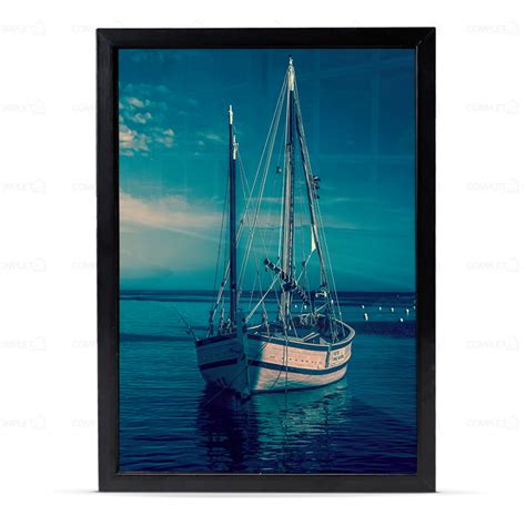 Quadro Paisagem Barco No Mar Quadro Decorativo Elo