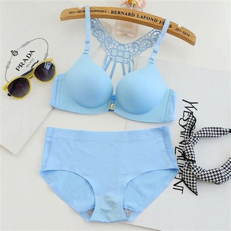 Front Closure Sexy Bra Sets Leopard Gather Lingerie Push Up Bra Briefs Intimates EBay