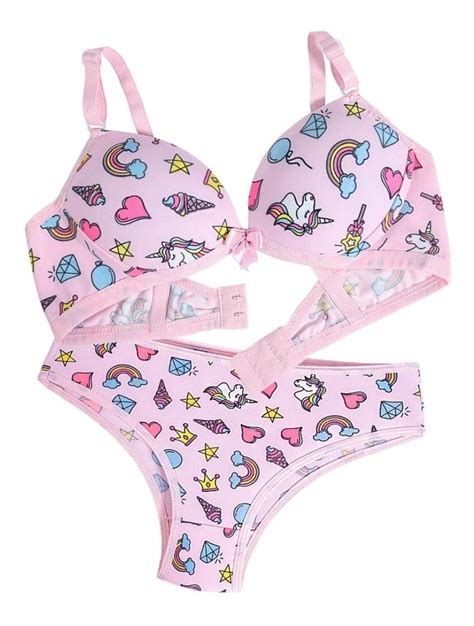 Lingerie Infantil Menina Mo A Kit Conjunto Parcelamento Sem