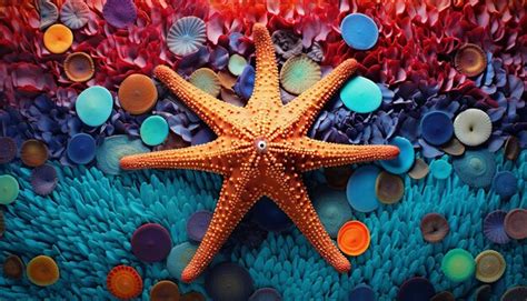 Premium AI Image | a starfish of 1000 colors