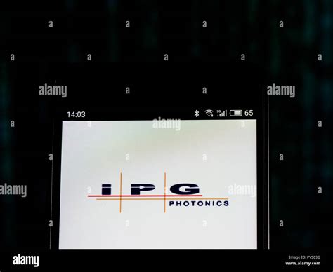 Ipg Photonics Company Logo Seen Displayed On Smart Phone Ipg Photonics