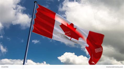 Canada Flag, HQ Animated On An Epic Background Stock Animation | 3124704