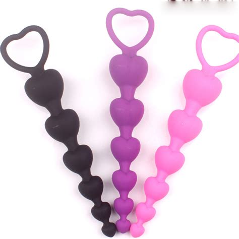 Купить Heart beads Soft Anal Plug anus Toys Big Balls Silicone в интернет магазине с Таобао