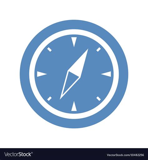 Compass Icon In Blue Circle Royalty Free Vector Image