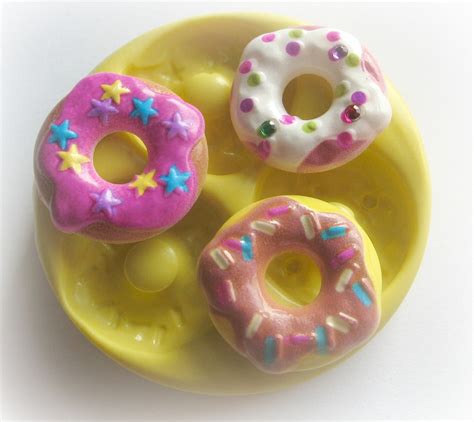 Miniature Donut Cake Mold Clay Resin Jewelry Charms Flexible Molds - Etsy