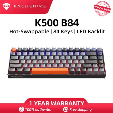 Machenike K B Mechanical Keyboard Hot Swappable Keys Gaming Keyboard Led Backlit Brown