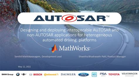 Autosar Support In Matlab And Simulink Automotive Industry Standards