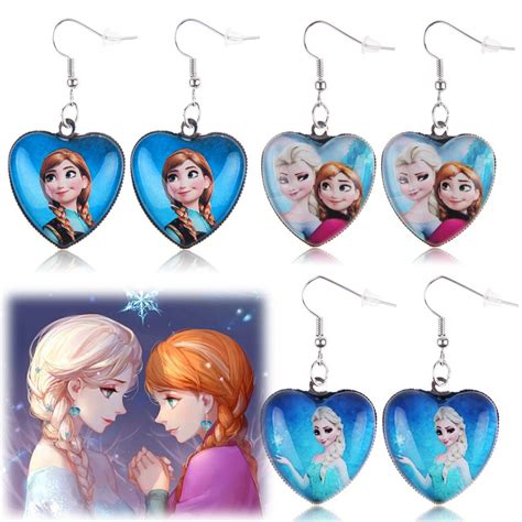 Frozen Elsa Anna Beads Girl Necklace Bracelet Ring Earrings Jewelry Set