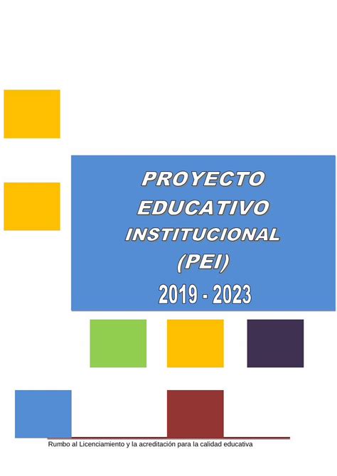 Pdf Pei Proyecto Educativo Institucionalpei Proyecto Educativo