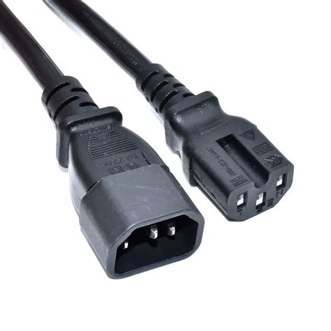 C14 C15 Extension Power Cord IEC 320 C14 To C15 PDU UPS Male To Female ...