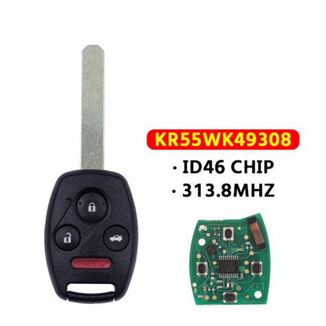 Mhz Id Chip Car Remote Key For Honda Pilot Accord Sedan