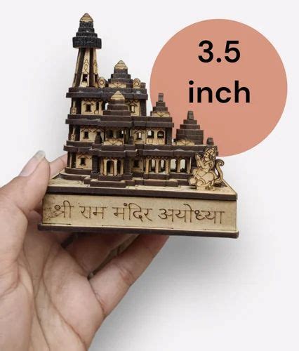 Teak Wood Natural Wood Ayodhya Ram Mandir D Model For Gifts At Rs