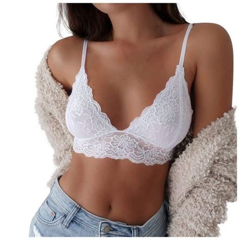 Top Cropped Rendado Sem Bojo Feminino Sutiã Lingerie Renda Shopee Brasil