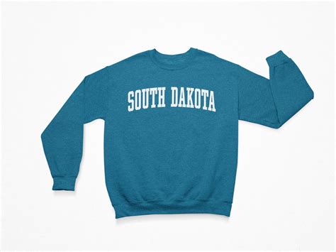 South Dakota Sweatshirt South Dakota Crewneck College Etsy