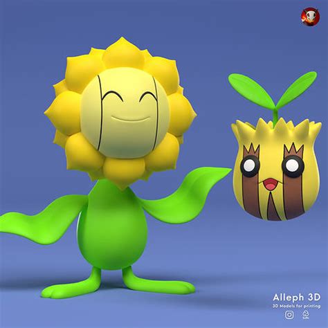 pokemon sunkern evolution pack 3D model 3D printable | CGTrader