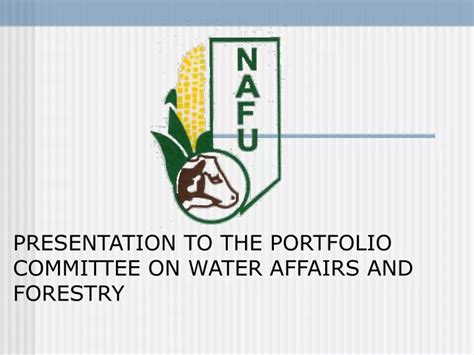 Ppt Presentation To The Portfolio Committee On Water Affairs And Forestry Powerpoint