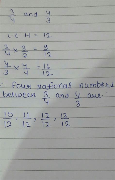 Find Four Rational Numbers Between And Brainly In