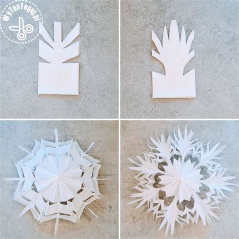 How To Make Paper Bag Snowflakes Christmas Paper Crafts Diy