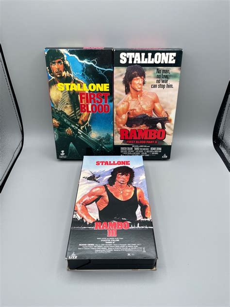 Vhs Rambo Sylvester Stallone Movies First Blood Rambo First Blood Part