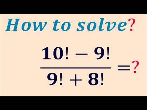 Can You Solve This Factorial Equation A Nice Olympiad Exponential