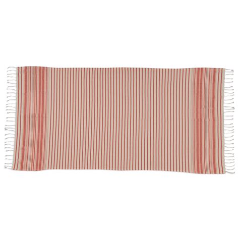 Wholesale Red Gelato Stripe Fouta Towelthrow Design Imports