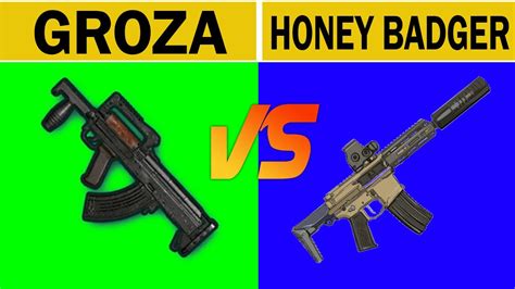 Groza Vs Honey Badger Gun Comparision Pubg Mobile Lord Hitman