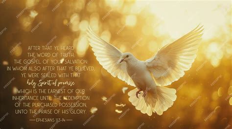 Premium Photo | A dove image with Holy Spirit Bible Verse