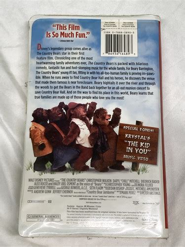 Disney S The Country Bears Clam Shell Vhs Movie Ebay