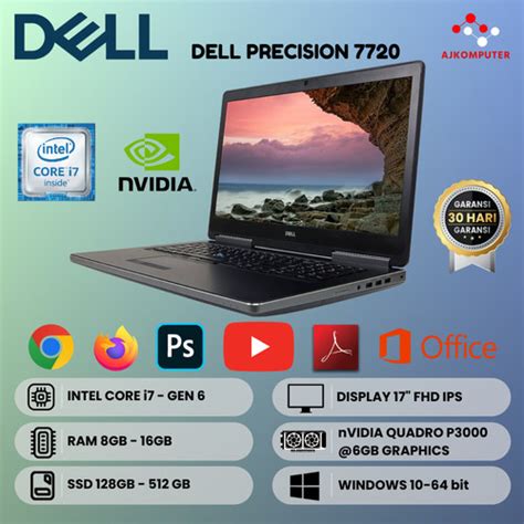 Jual Dell Precision Core I Laptop Gaming Design Spek