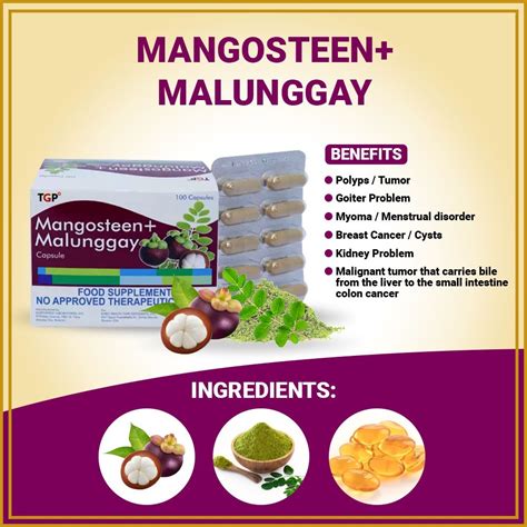 Valunique Mangosteen Malunggay 500mg 10 Pcs Per Pack Immunobooster