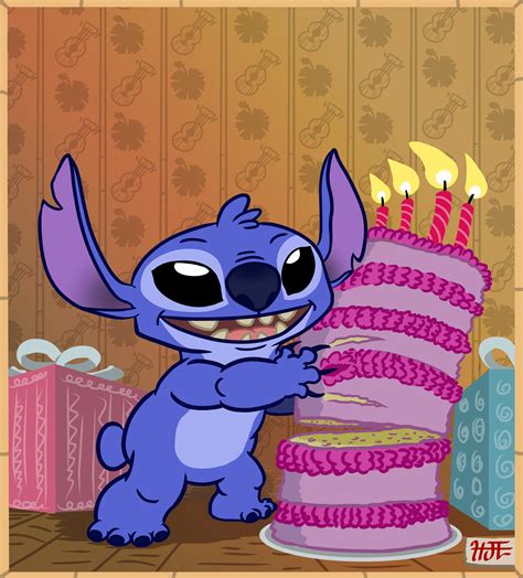 Stitch Birthday Card by circuittron on Newgrounds