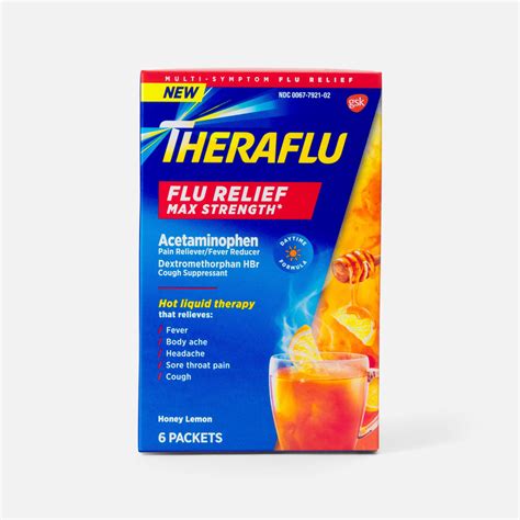 FSA Eligible Theraflu Daytime Max Strength Flu Relief Honey Lemon