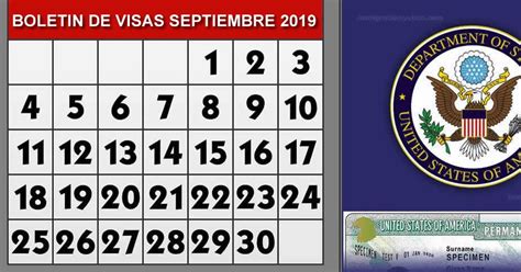 Inmigracion y Visas Estados Unidos Emite Boletín De Visas Septiembre 2019