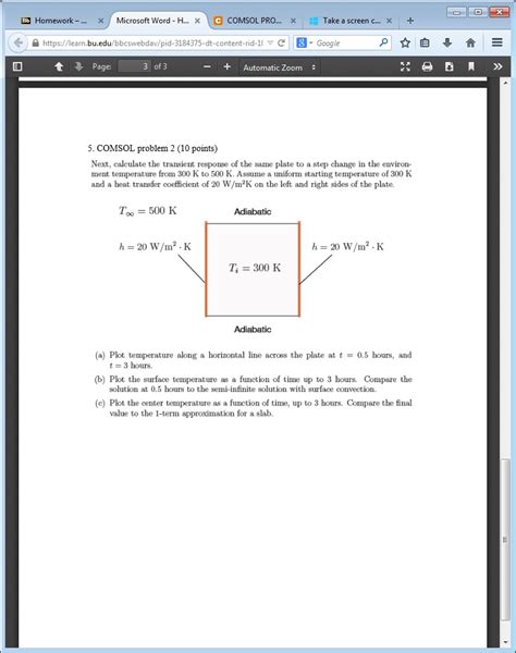 Comsol Problem Chegg