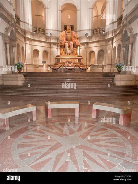 Statue of King Gustav Vasa in the main hall of the Nordiska Museet ...