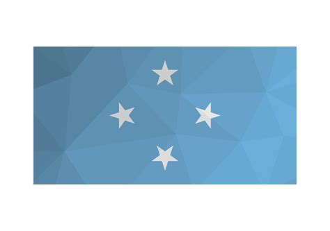 Vector Illustration Official Ensign Of Federated States Of Micronesia