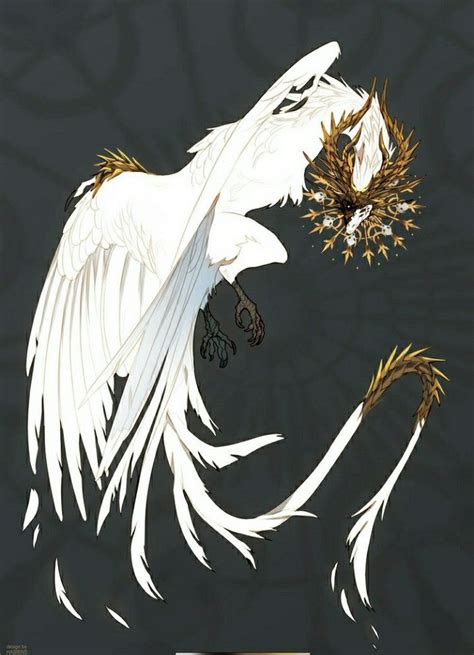 A White Bird With Its Wings Spread Out And Flowers In It S Beaks