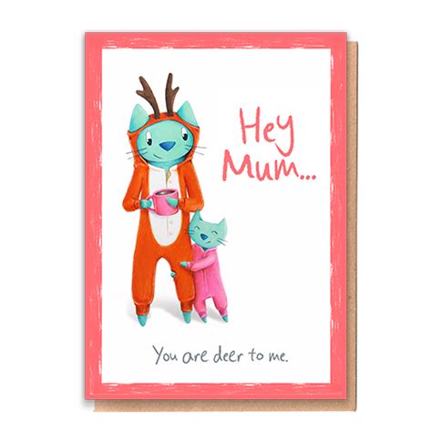 Deer Mum Naked X Tree Cards Wholesale
