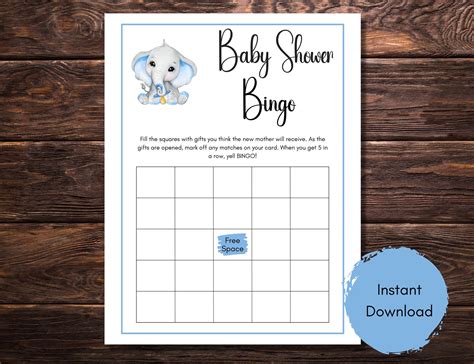 Elephant Baby Shower Games, Baby Shower Game Bundle, Printable Shower ...