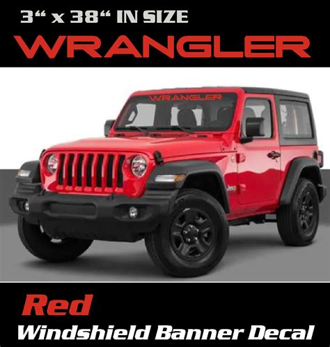 Jeep Wrangler Windshield Banner Jeep Wrangler Windshield Decal