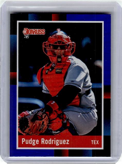 Donruss Holo Blue Ivan Rodriguez Texas Rangers Ebay