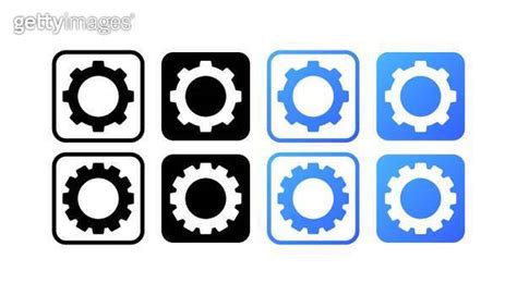 Gear Icons Different Styles Black Set Of Gear Icons Vector Icons