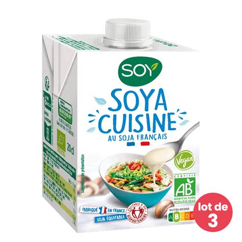 Soya Cuisine Lot De 3x20cl Soy Belvibio