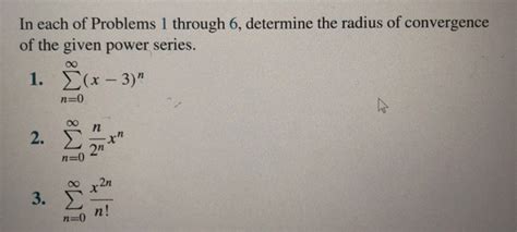 Solved In Each Of Problems 1 Through 6 Determine The Radius