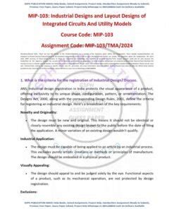 IGNOU MIP 103 Solved Assignment Jan July 2024 English Medium IGNOU