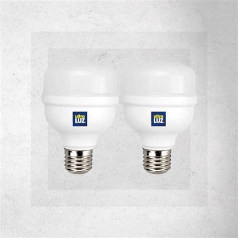 Kit 2 Lâmpadas Led 40w Bulbo Alta Potência E27 Branco Frio 6500k Bivolt